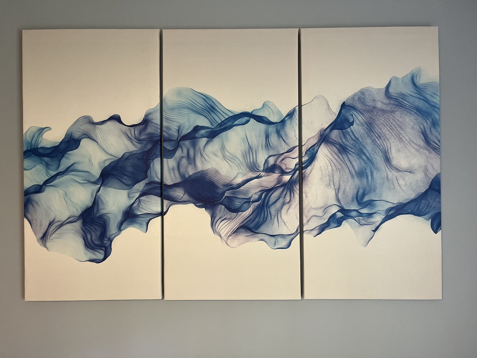 Blue Wave 3-Panel Canvas Wallart