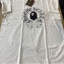 White Bathing Ape X Chrome Heart T Shirt 