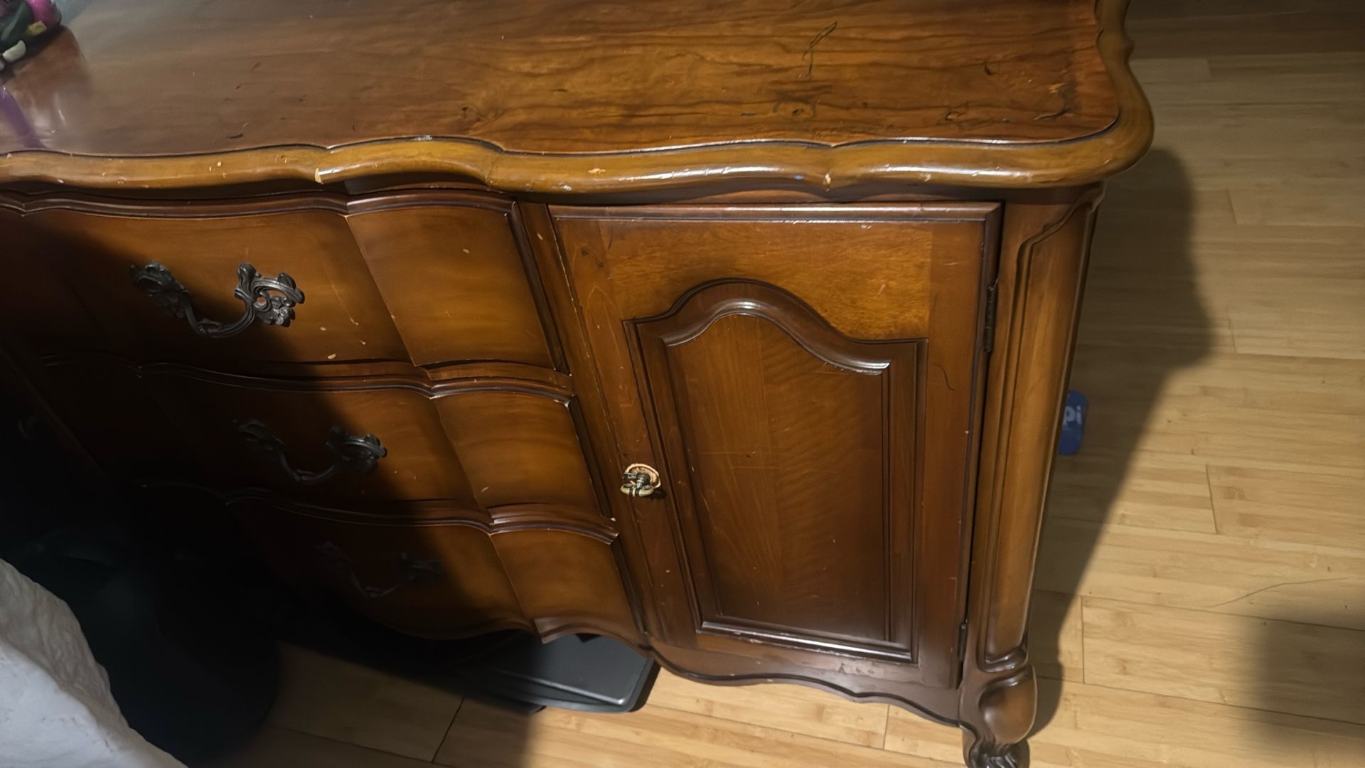 Moving Sale Solud Wood Dressers , Leather Chair, Misc