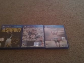 MLB The Show 17 NFL Madden 17 NHL 16 3 PS4 Games