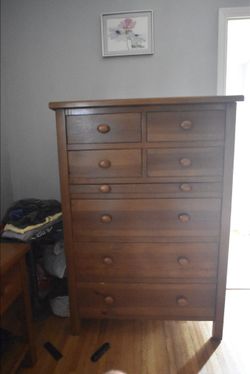 Tall Wood Dresser with 7 Drawers
