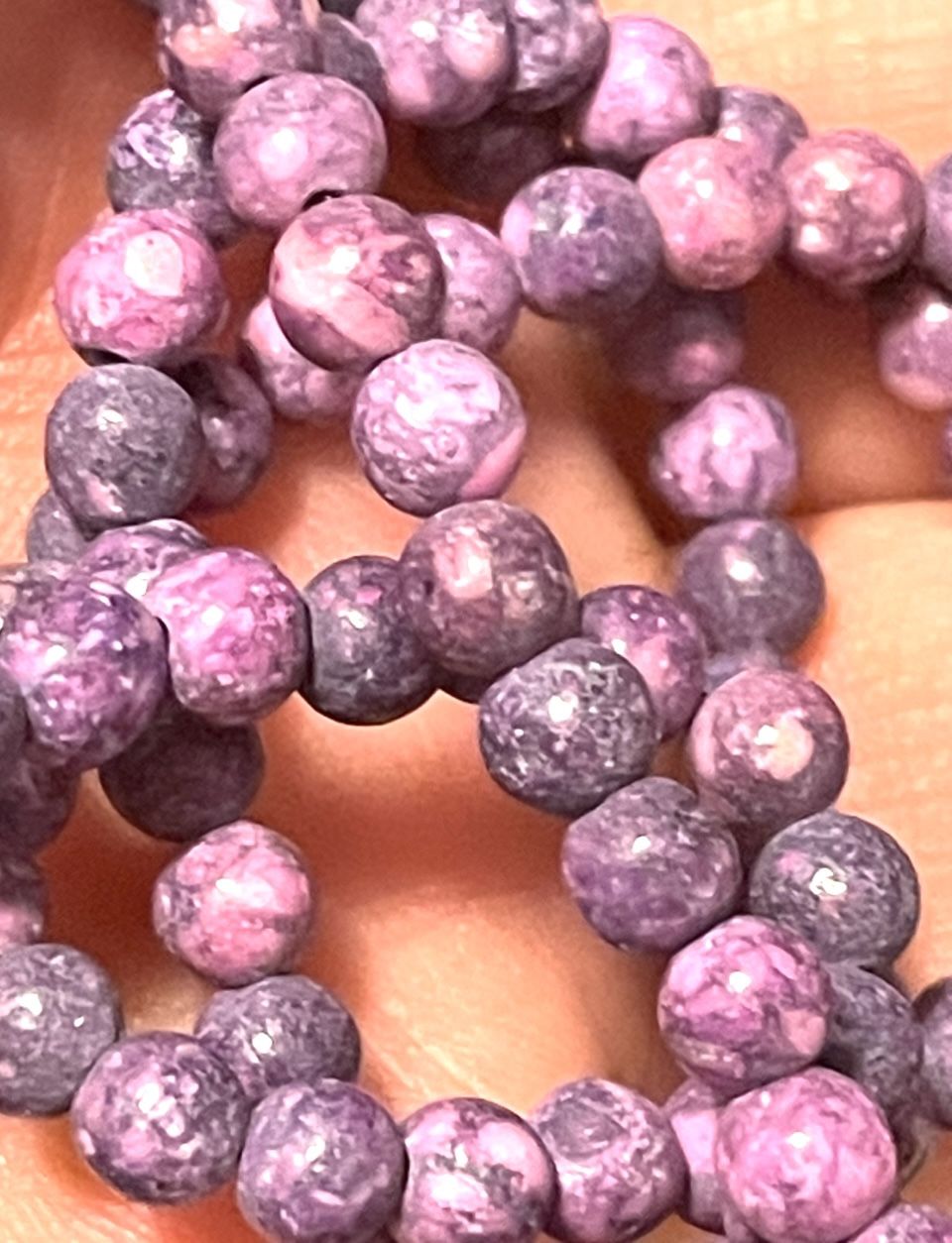 New 36” Strand Of Pink Jasper Beads