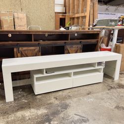 🔥Spicer discount only one 🔥AUXSOUL Glossy LED TV Stand for 85 inch TV - RGB LED Modern Entertainment Center with Large Drawers - Media Game Console 