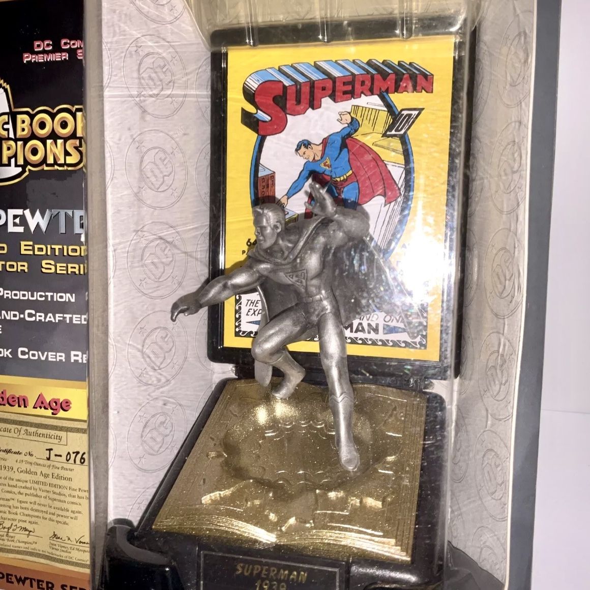 DC Comics Superman Fine Pewter Figure Collector Series Comic Book Champions 1997
