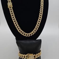 Miami Cuban link Chain Set 