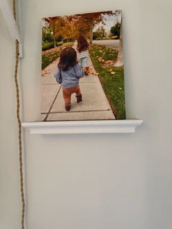 Wall Lamp + Floating Shelves