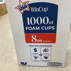 WinCup 1000ct Foam Cups