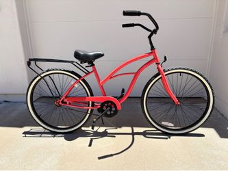 Sixthreezero Around The Block Women's Beach Cruiser Bike with Rear Rack