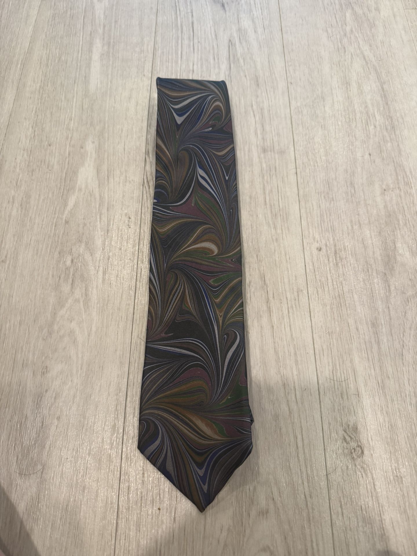 Jill Wagoner 100% Silk Neck Tie Hand Dyed Patten