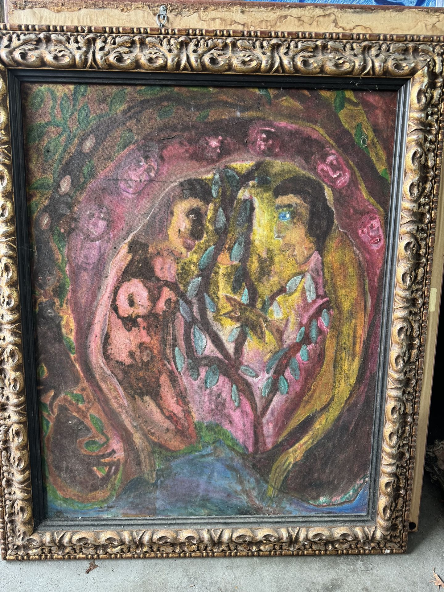 Adam And Eve Oil On Canvas