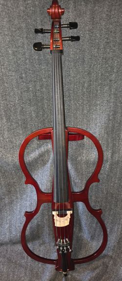 Full Size 4/4 Electric Silent Cello Outfit - Metallic Red