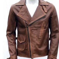 Leather Mens Captain America Steve Rogers Avengers Jacket-NEW-size Medium-77064 zipcode 
