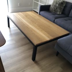 Crate And Barrel White Oak Coffee Table 
