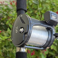 Daiwa Accudepth Fishing Reel/New Lines/like New Rod