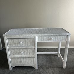 White Desk - Wicker by Henry Link