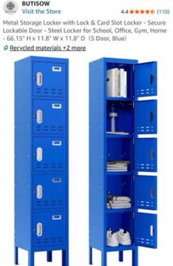 BUTISOW 5-Door Blue Metal Storage Locker