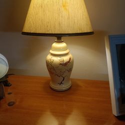 Vintage Hand Painted Ginger Jar Lamp. 