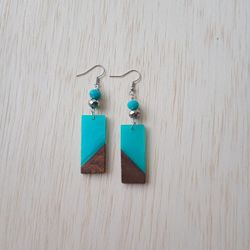 Dangle Wood Earring Set