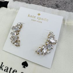 New Kate Spade Crystal Ear Climber Earrings