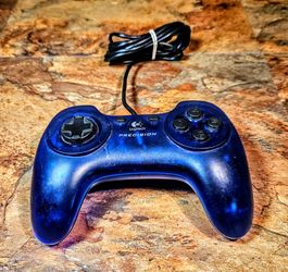 Logitech Precision Wired Controller ( G-UG15 ) Clear Blue  • Vedio Game Controller • Featuring Logitech Comfortable Design For It's Simple Plug- N-Pla