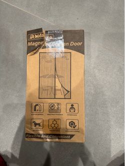 Mdavo Mesh Screen 38" x 82" (LSX) Magnetic Closure Heavy Duty Black For Door