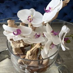 Orchid Round Vase Arrangement
