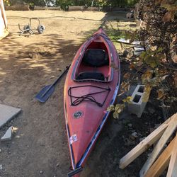 Kayak With Two Ores And Seats