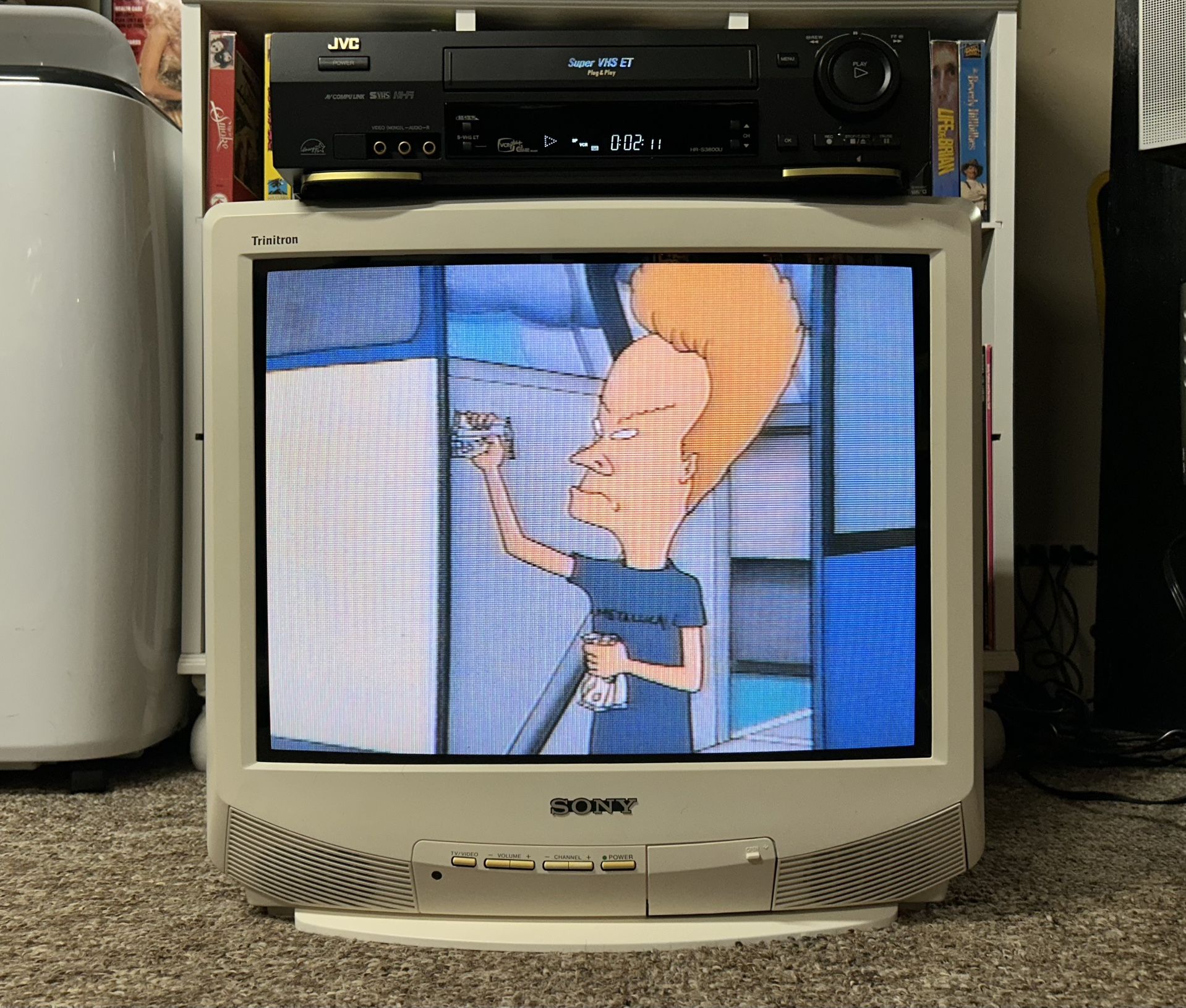 Sony Trinitron KV-20S11 20" CRT TV Retro Gaming Television White TESTED ✅