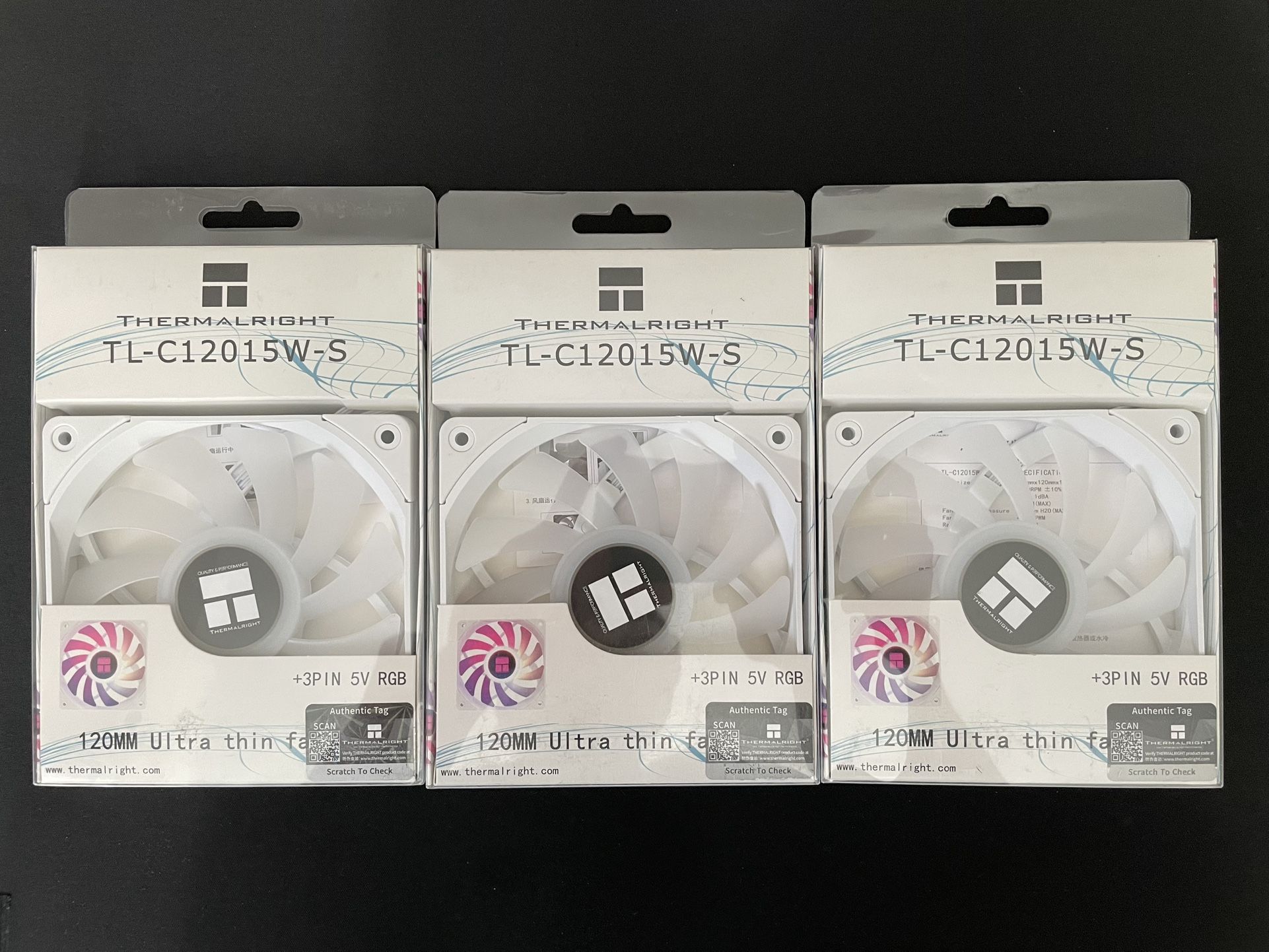 Thermalright TL-C12015W-S ARGB White Slim / Low-Profile PC Case Fan