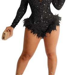 Sequin Bodysuit Birthday Photoshoot Outfits for Women Party Club Night

Black Size Small