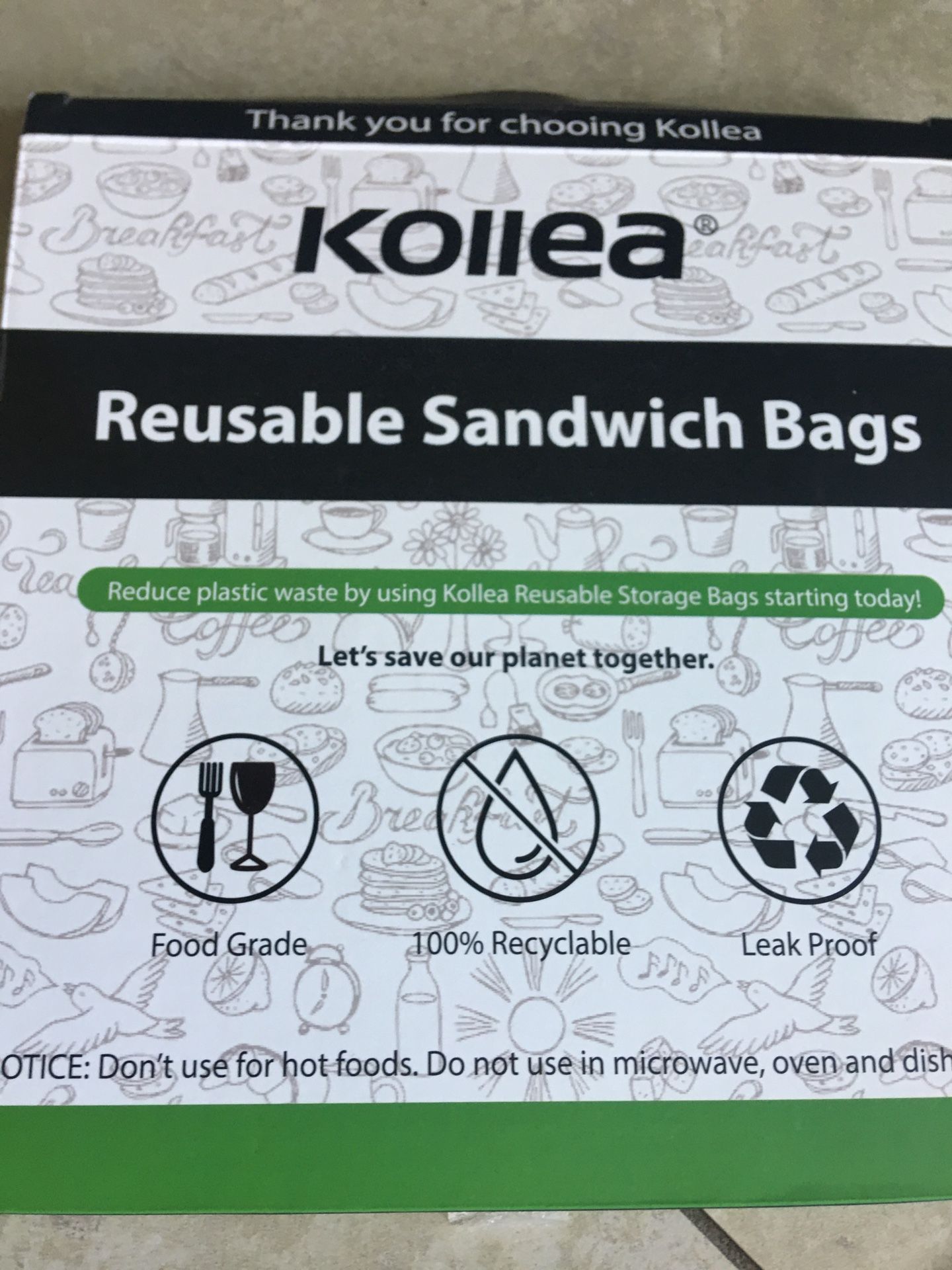 Kollea reusable sandwich bags sale