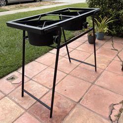 Folding portable propane stove
