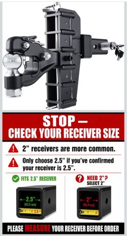 Adjustable Pintle Hitch 2.5" Receiver