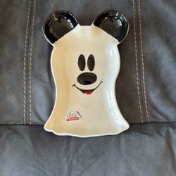 New Disney Mickey Mouse Ghost Plate Tray Hand Painted