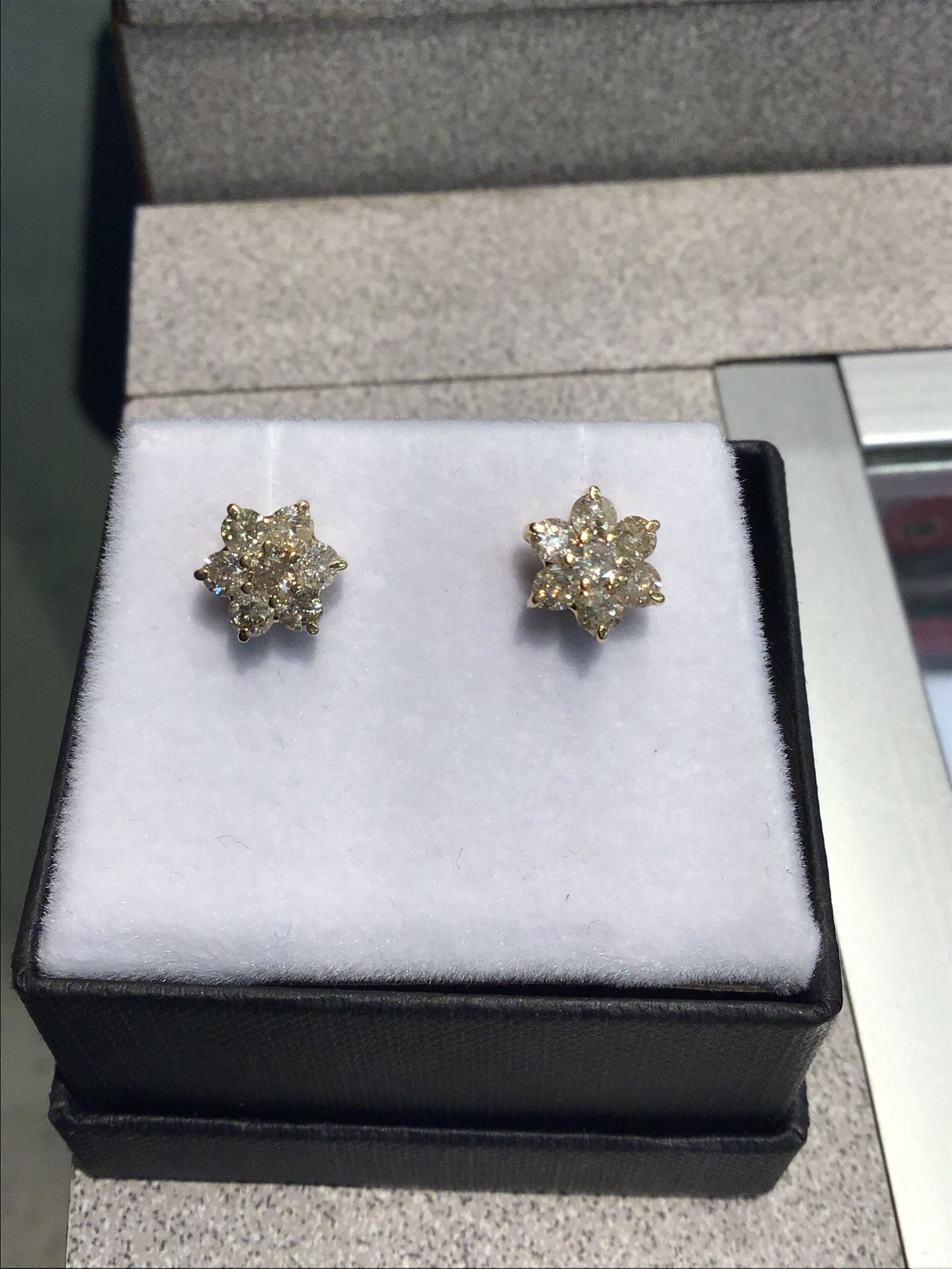 Diamond Flower earrings