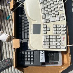 Three keyboards.   For personal computer.