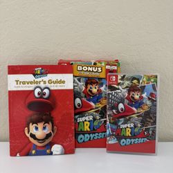Nintendo Switch Super Mario Odyssey with Travelers Guide 