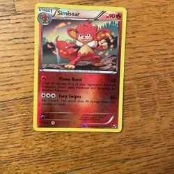 Simisear Pokemon Stage 1 Card