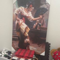 Huge Spanish Dancer Canvas Print 