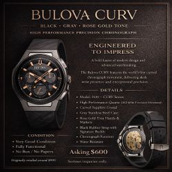 Bulova CURV I520 Chronograph – $600