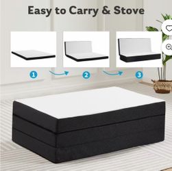 3 Folding Memory Foam Mattress – Guest Bed, Camping & Floor Mattress Set