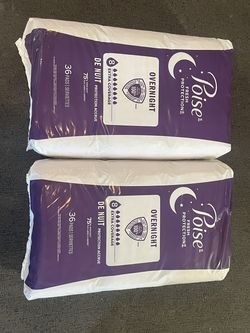 Poise Fresh Protection 72 ct Overnight Protection pads #8 extra coverage