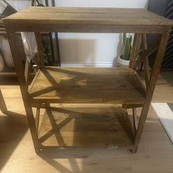 Rustic/beach style 2 tier wood shelf