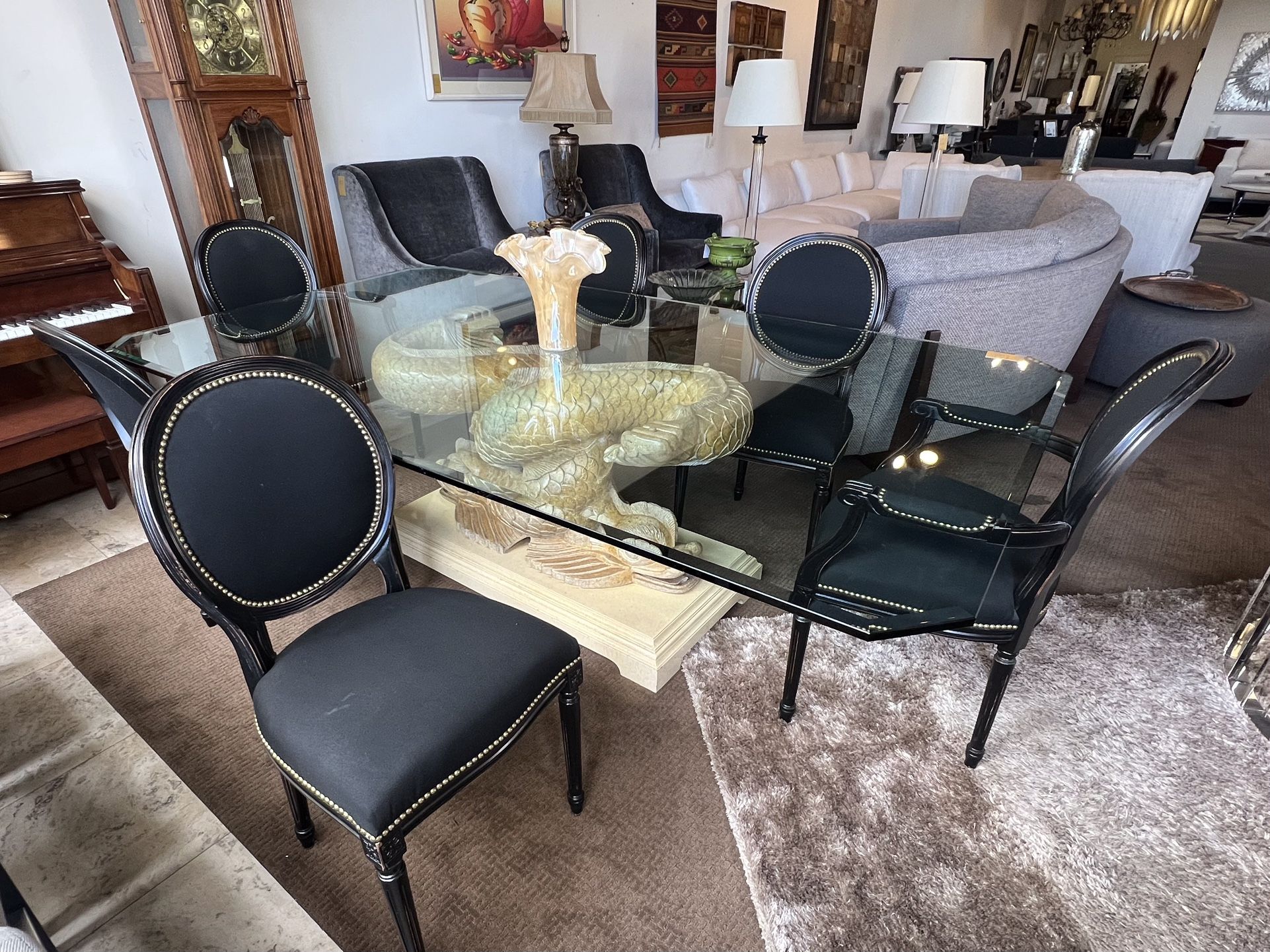 Ballard Designs Oval Back Louis XV Dining Chairs