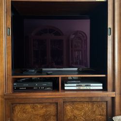 Ethan Allen Media Armoire and Display Cabinets