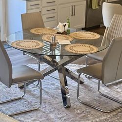 54 Inch Round Table With 4 Chairs 