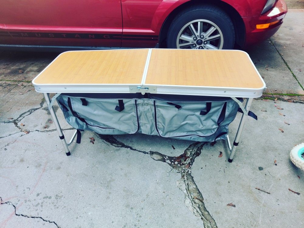 Camp Kitchen Storage Table