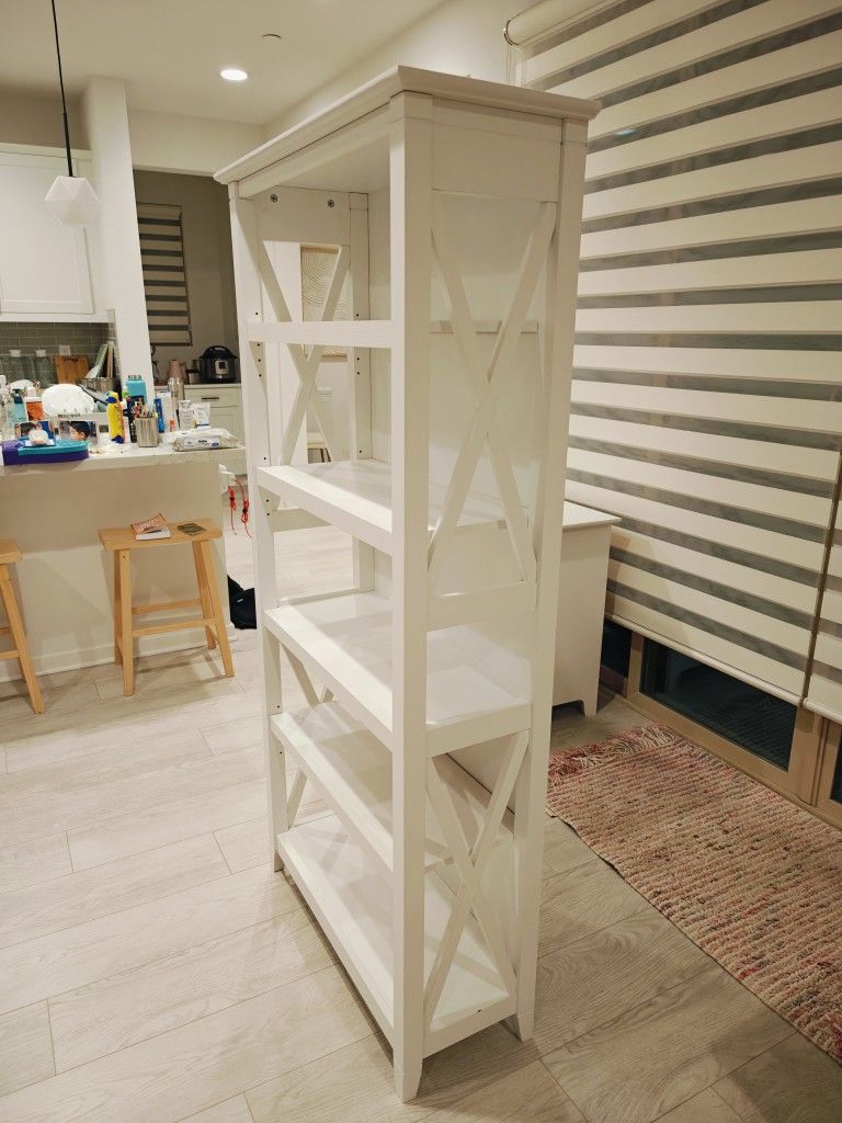 White Wood Bookcase