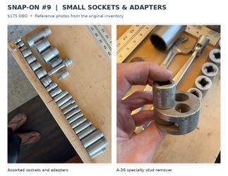 Vintage Snap-on Chrome Socket & Adapter Lot with A-36 - USA