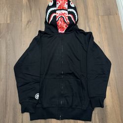 Bape Double Hood Zip Up Size Large